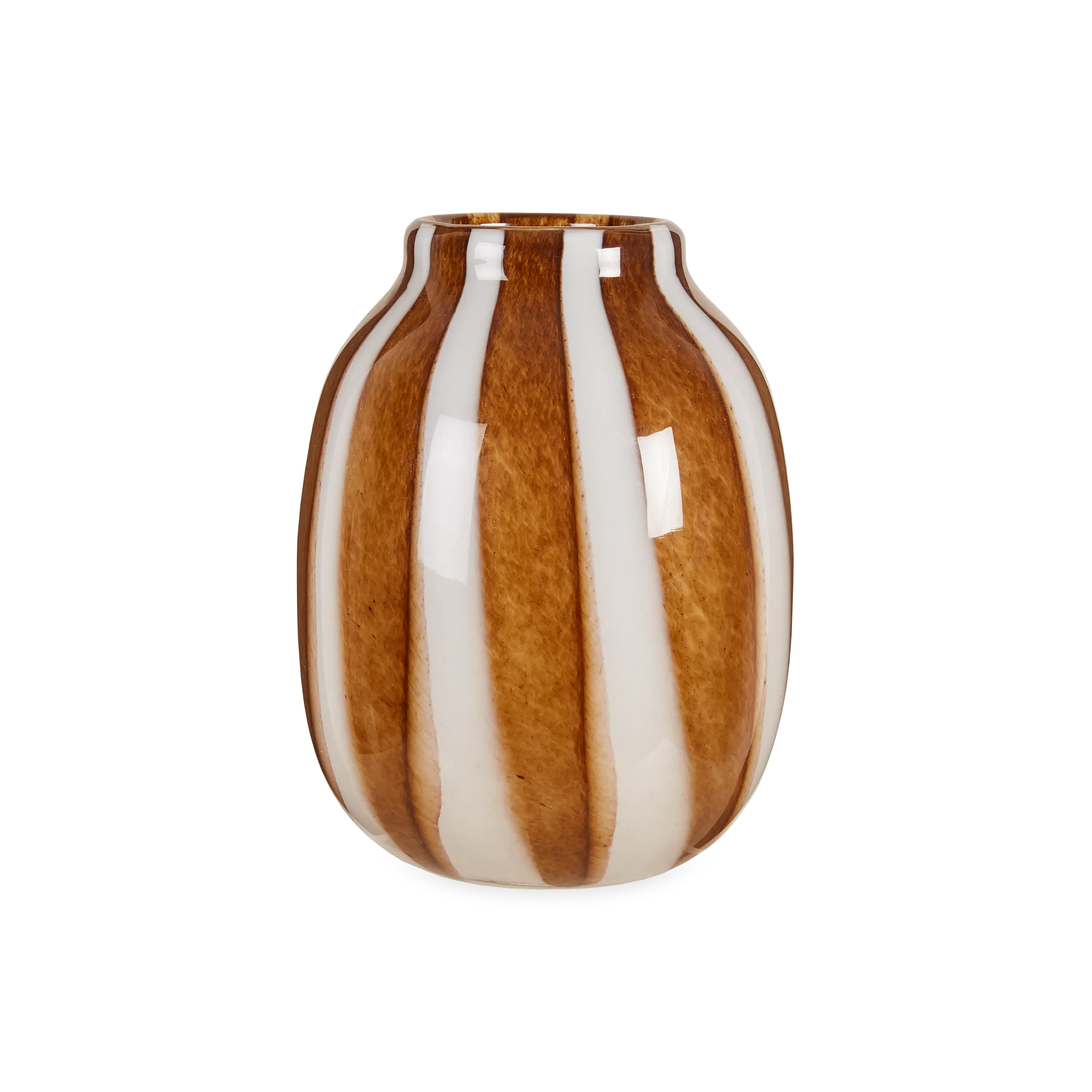 Mouthblown Striped Glass Vase