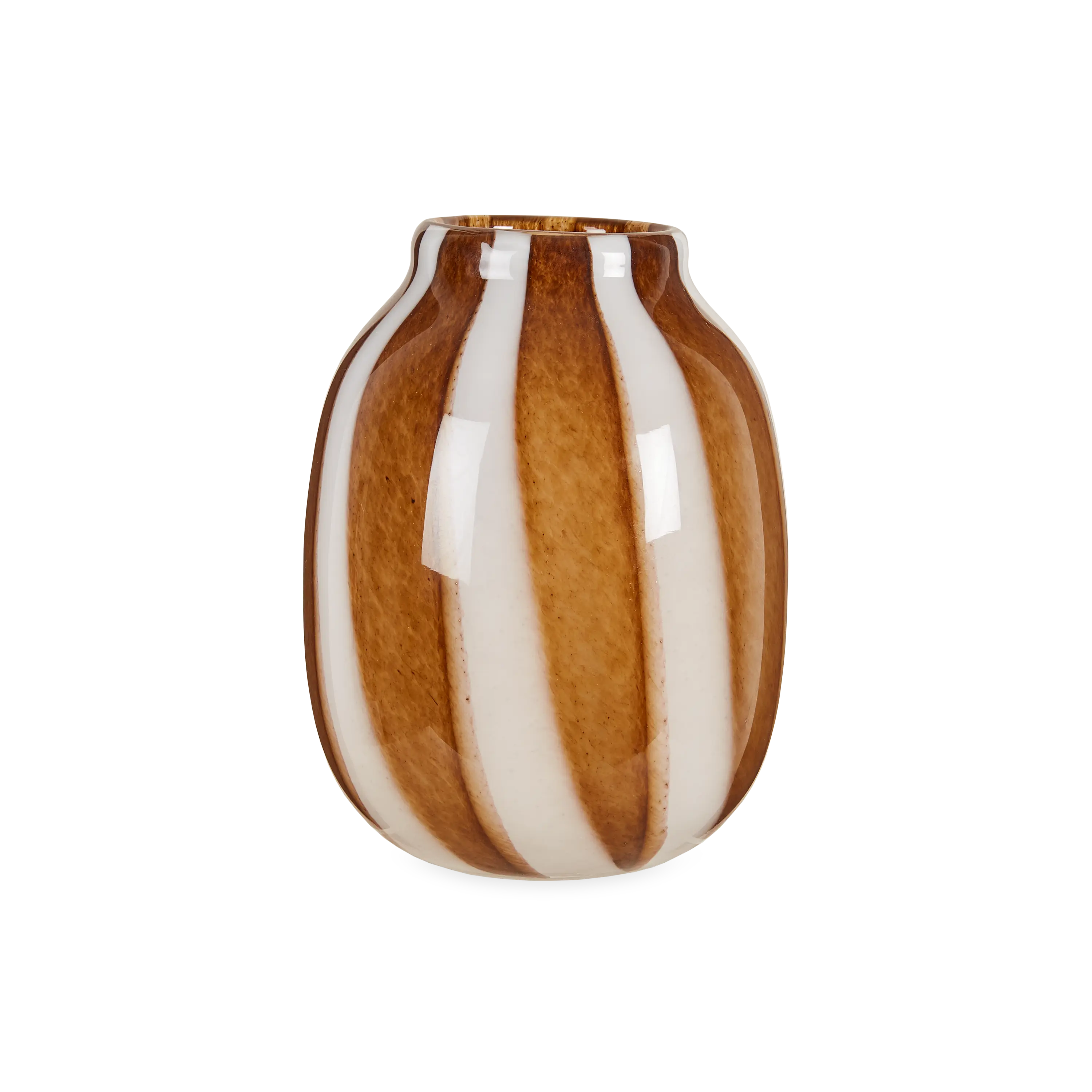 Mouthblown Striped Glass Vase