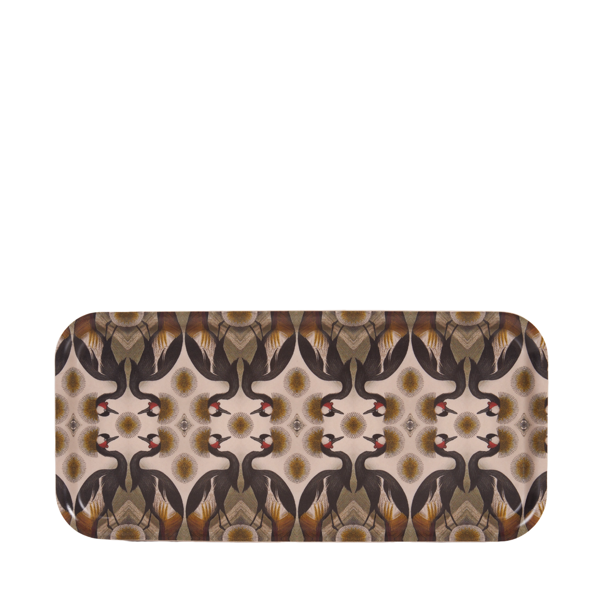 Crested Crane Birchwood Tray