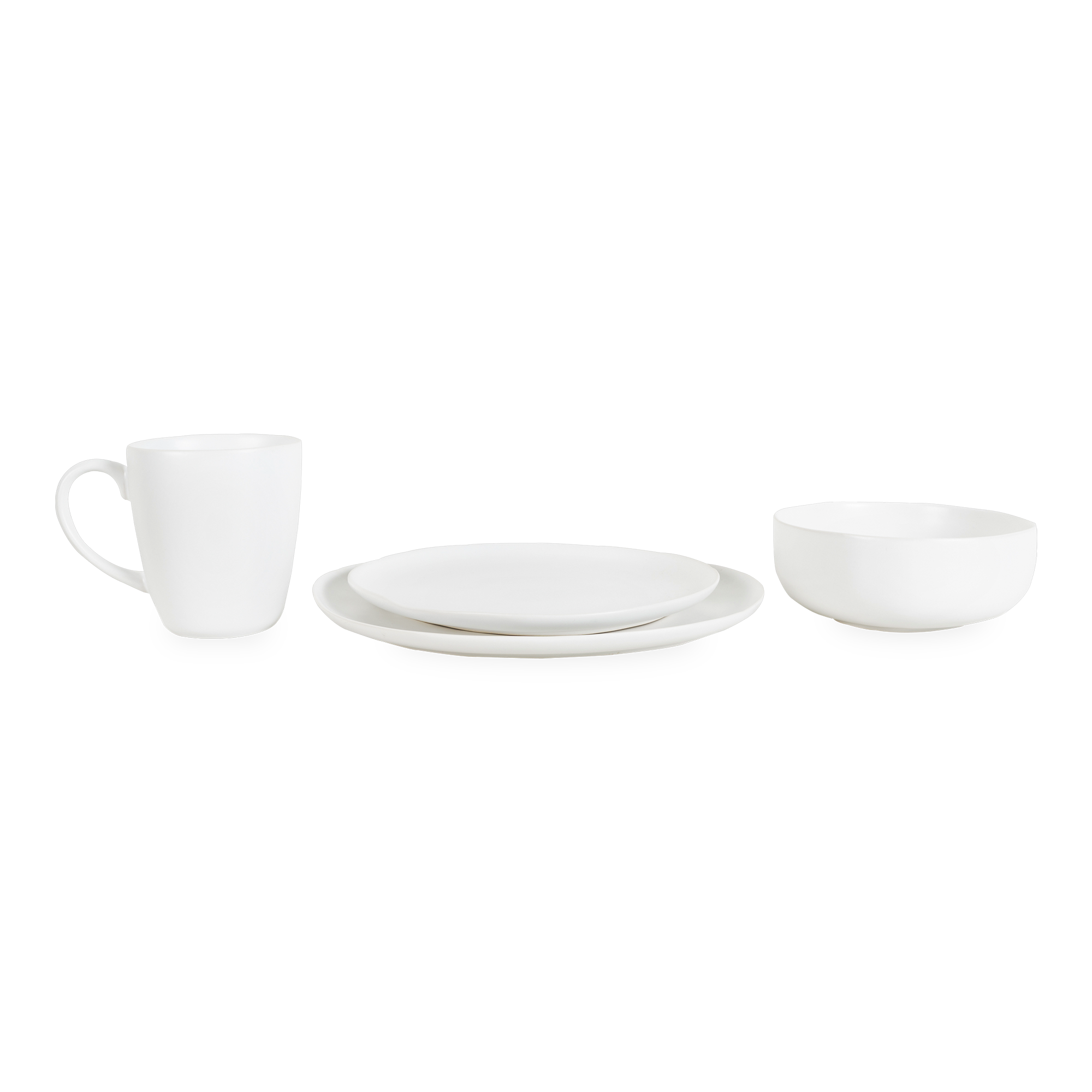 Crafted in Portugal for Elte, the Organic Dinnerware Collection is characterized by its soft, organic curves and matte glaze.