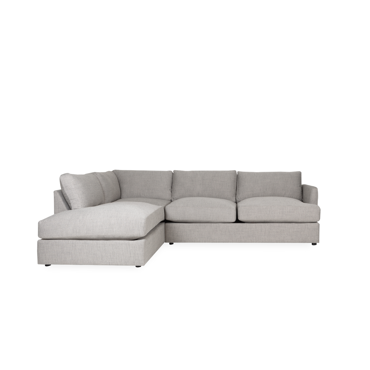 With its large cushioning, the Stockton Sectional invites you in for a moment of rest.