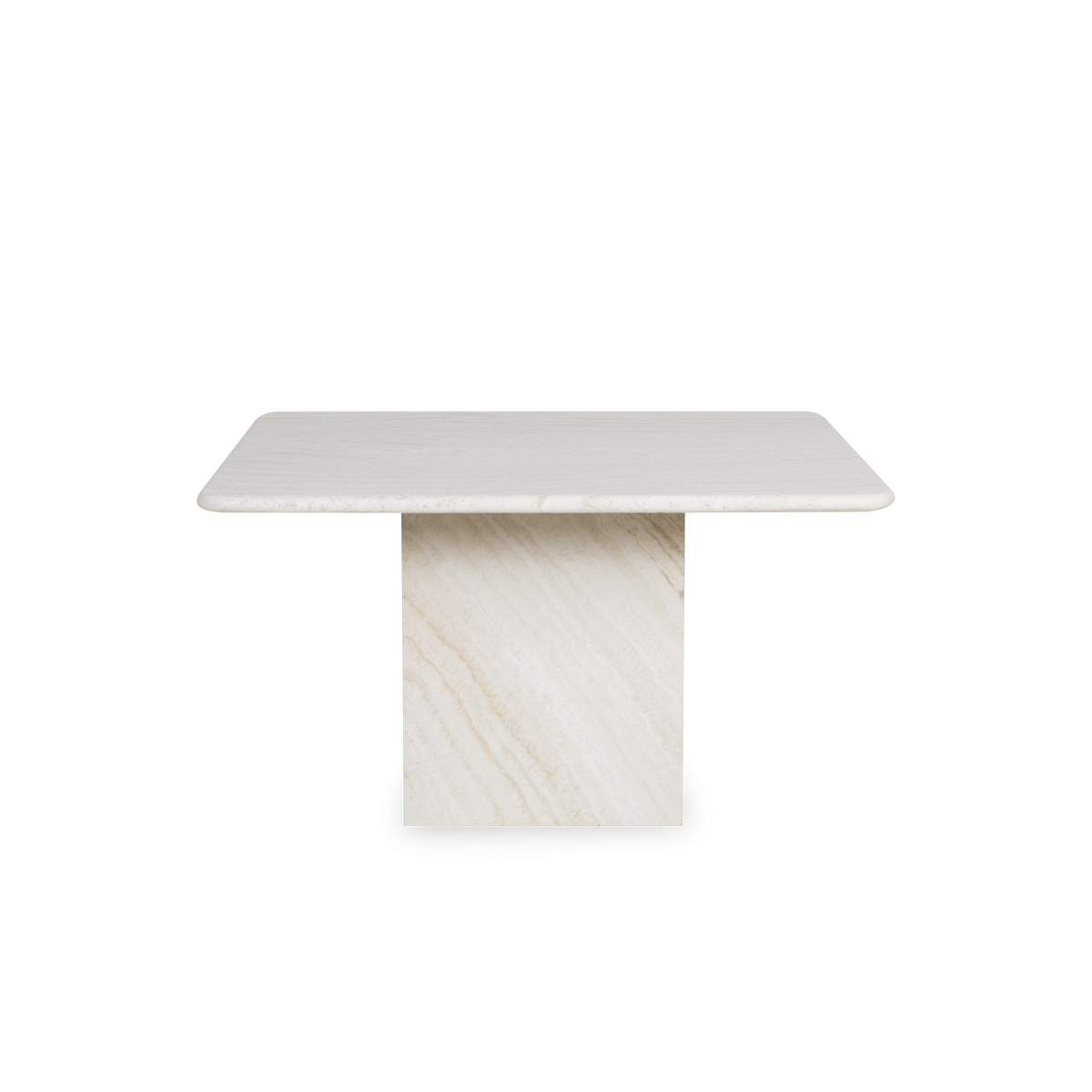 Expertly crafted from sumptuous off-white sandstone, the Decker Coffee Table embodies simplicity, letting the richness of the material take center stage.