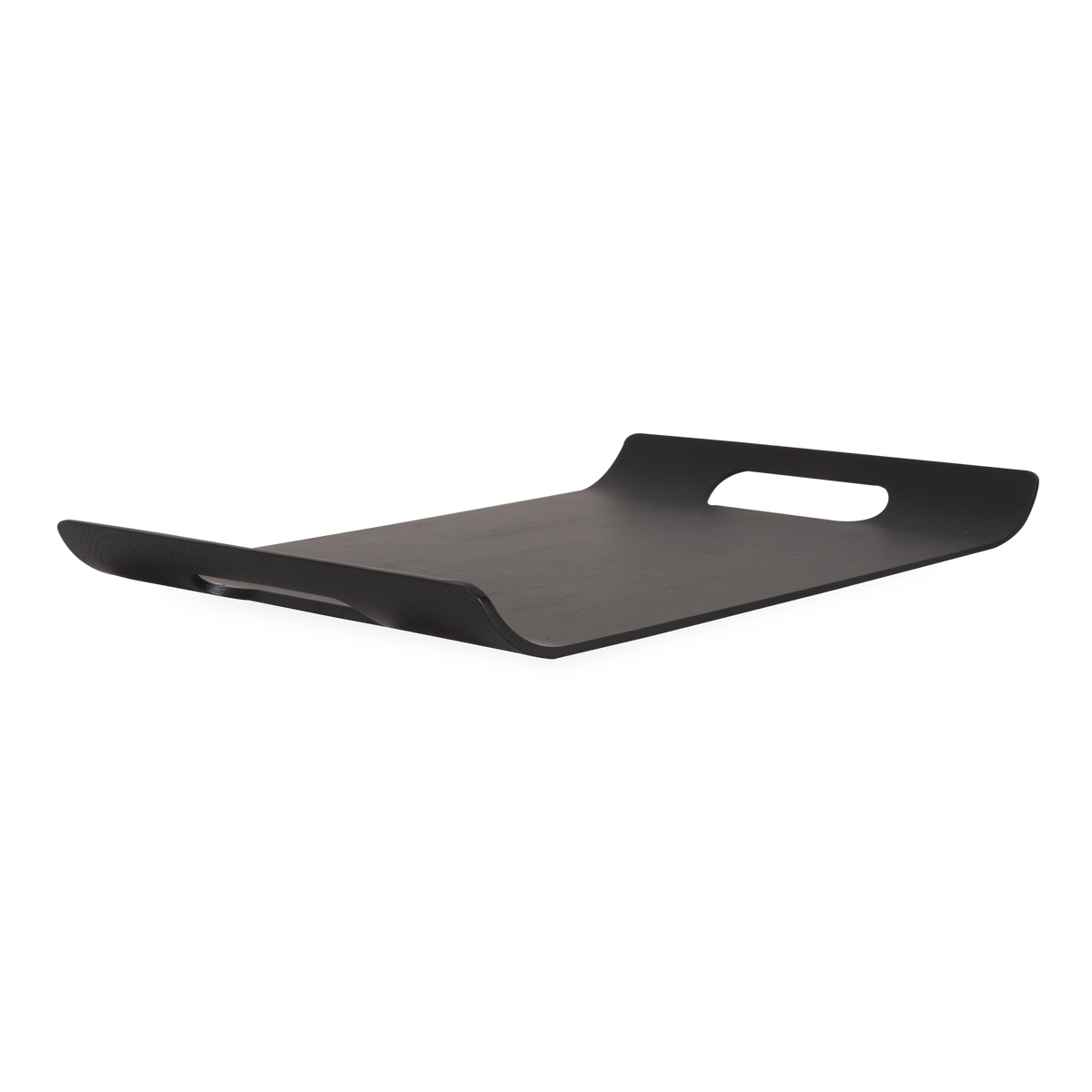 Using a simplistic yet elegant and functional design, the Hardwood Tray features an exceptionally crafted curved wood body with handle cutouts and a subtle anti-slip surface.