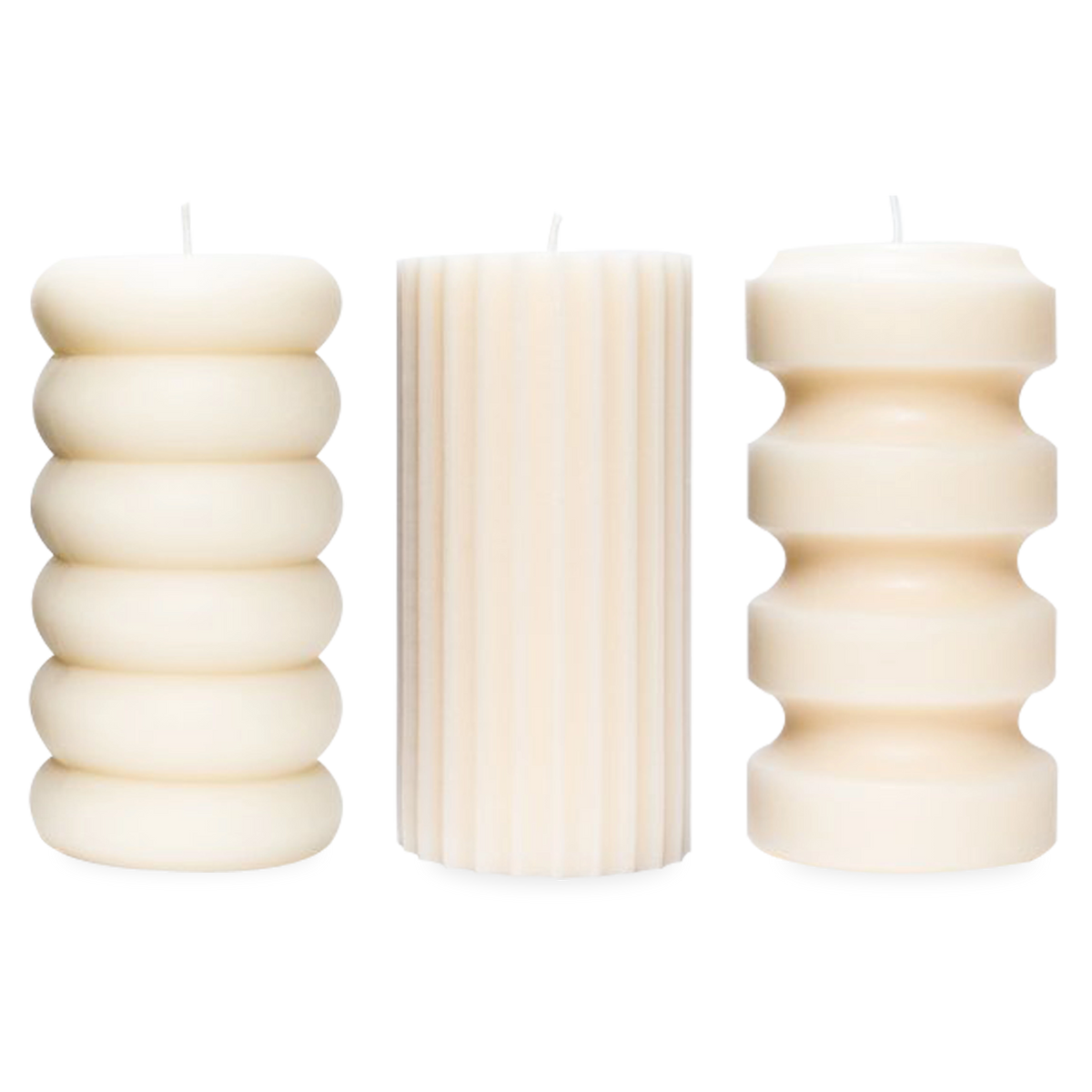 Characterized by its unique form, the mold of these candles were crafted by Canadian designers .