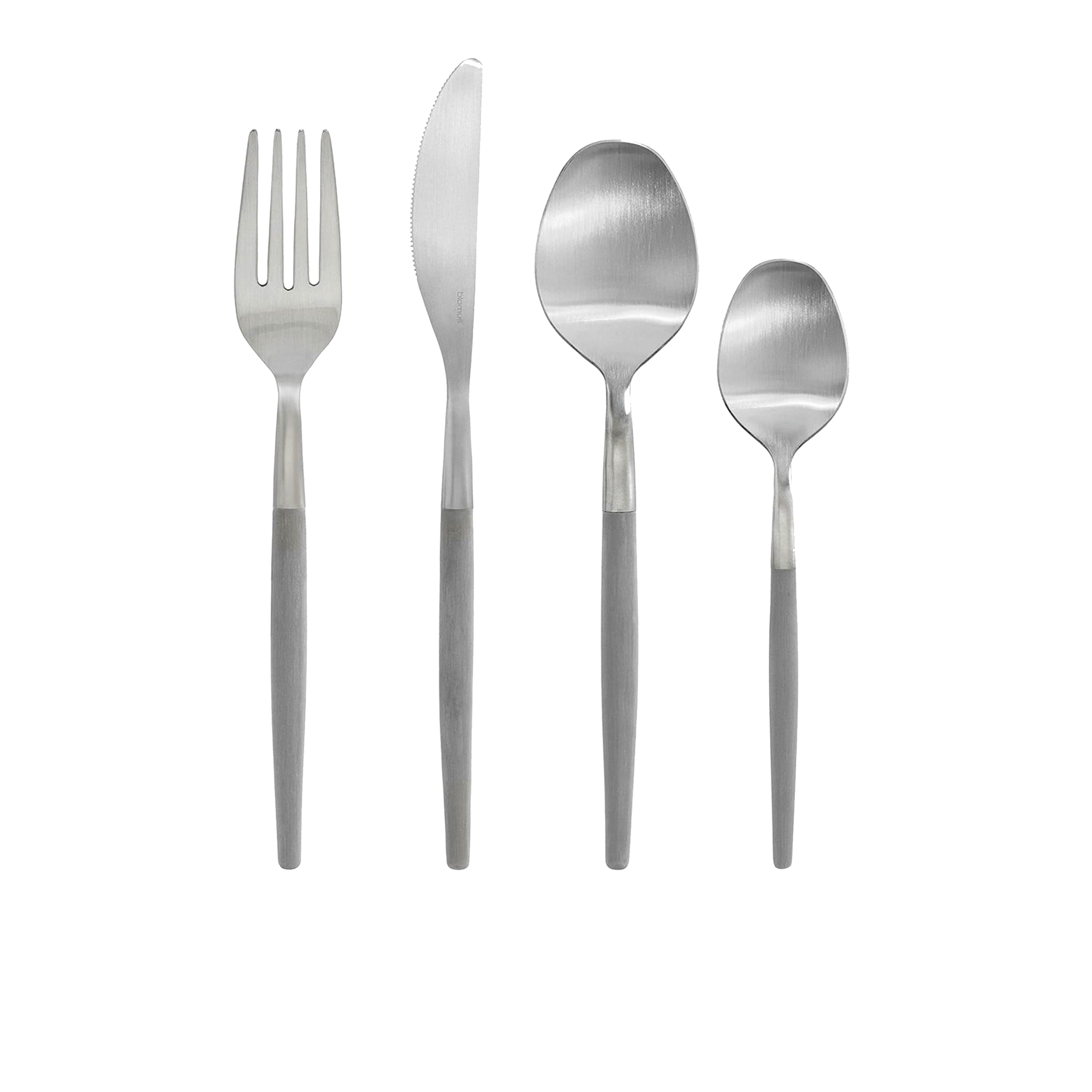 The Maxime Flatware Set features a slender silhouette, understated colours and softly curved details.