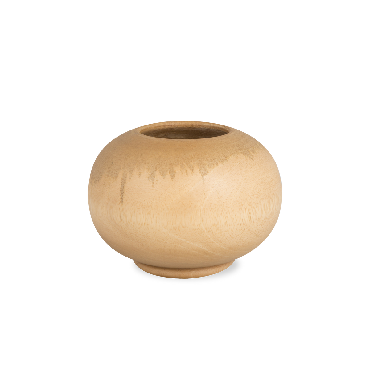 Round Wooden Vase