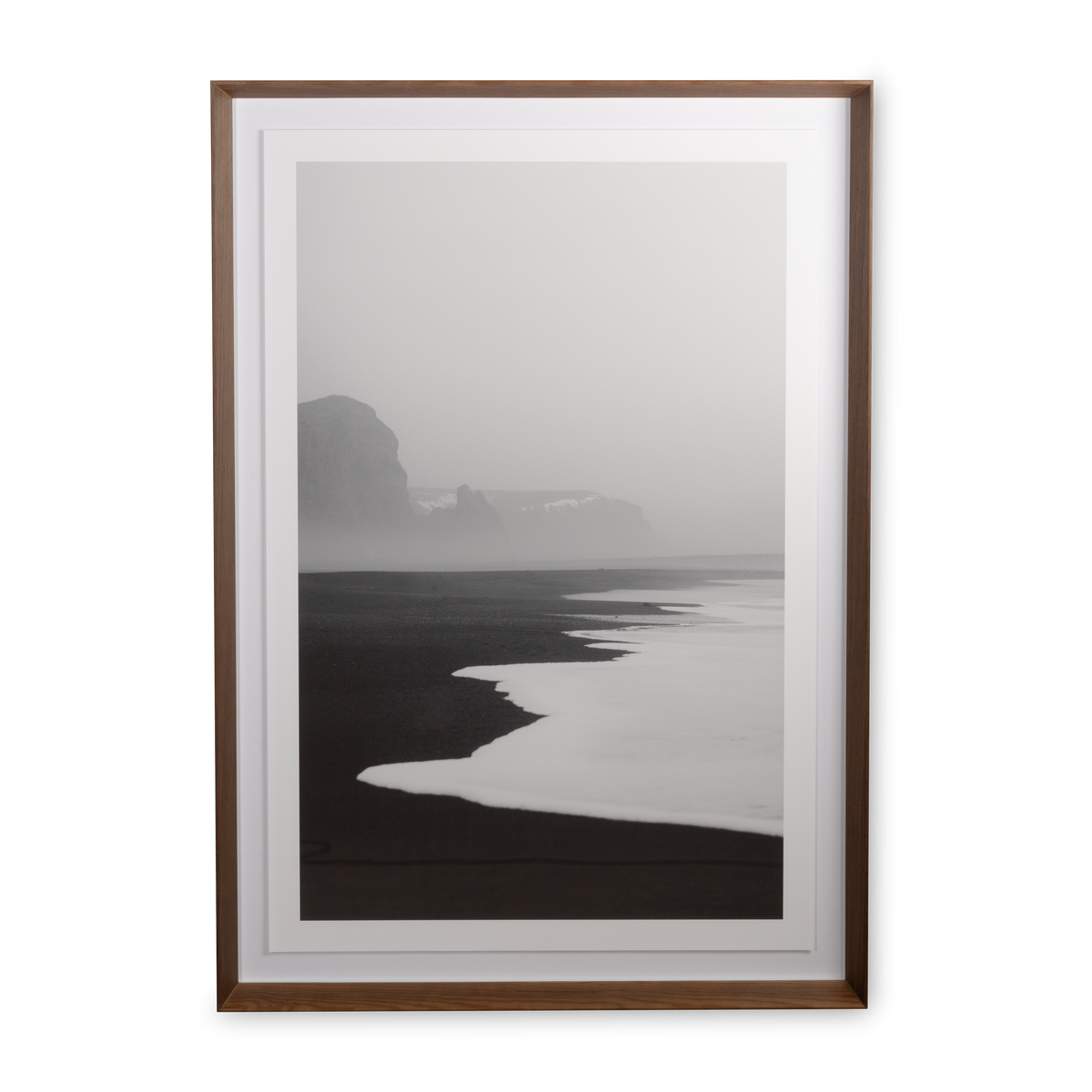 High resolution print framed under acrylic glass with a Danish walnut frame.