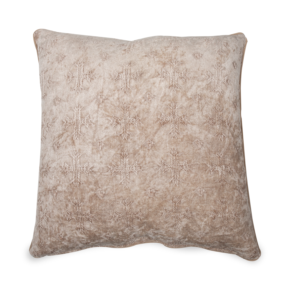 The Chenille Jacquard Pillow features elegant intricate patterns that adorn this soft, textured pillow.