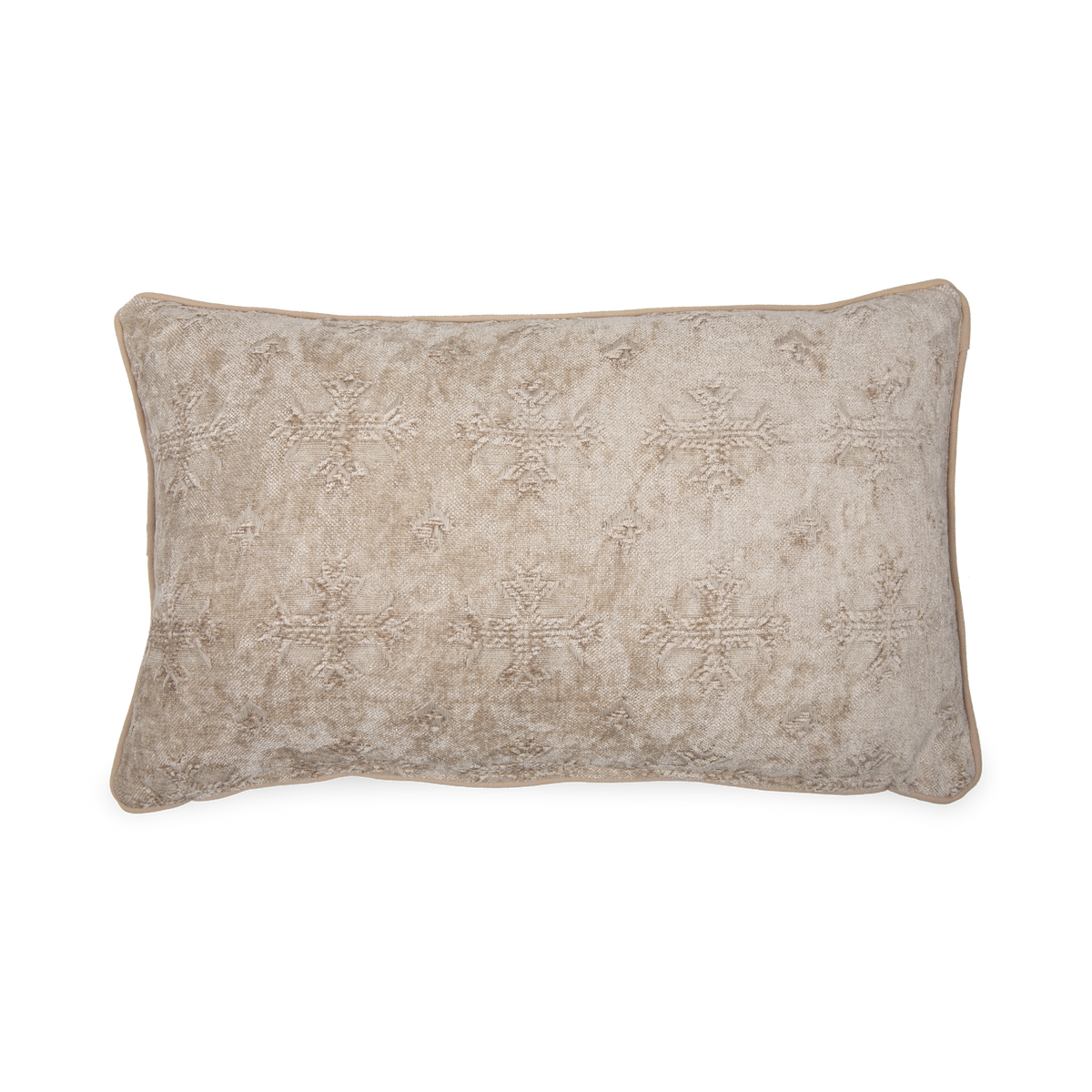 The Chenille Jacquard Pillow features elegant intricate patterns that adorn this soft, textured pillow.