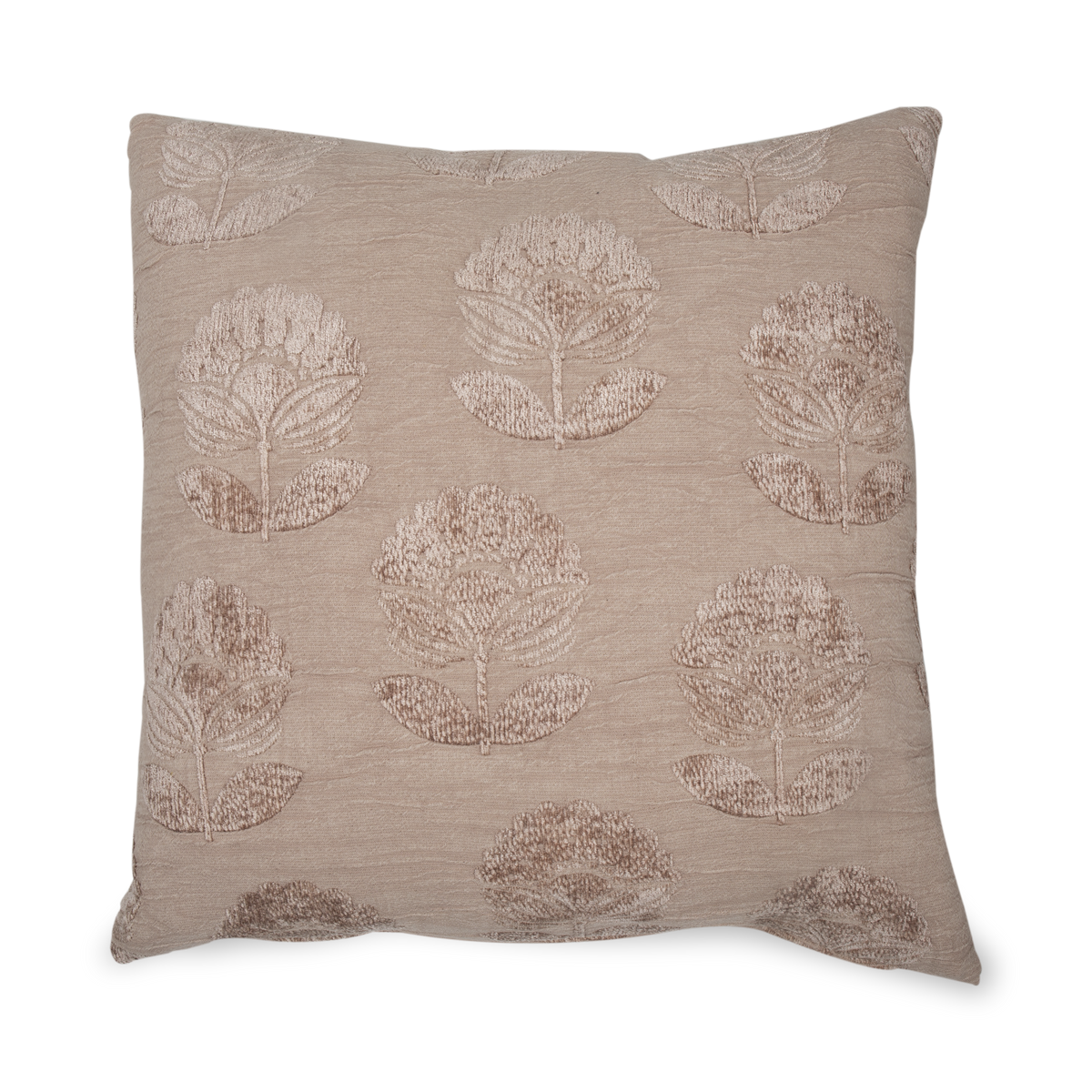 This pillow features a delicate lotus blossom pattern creating a beautifully textured feel.