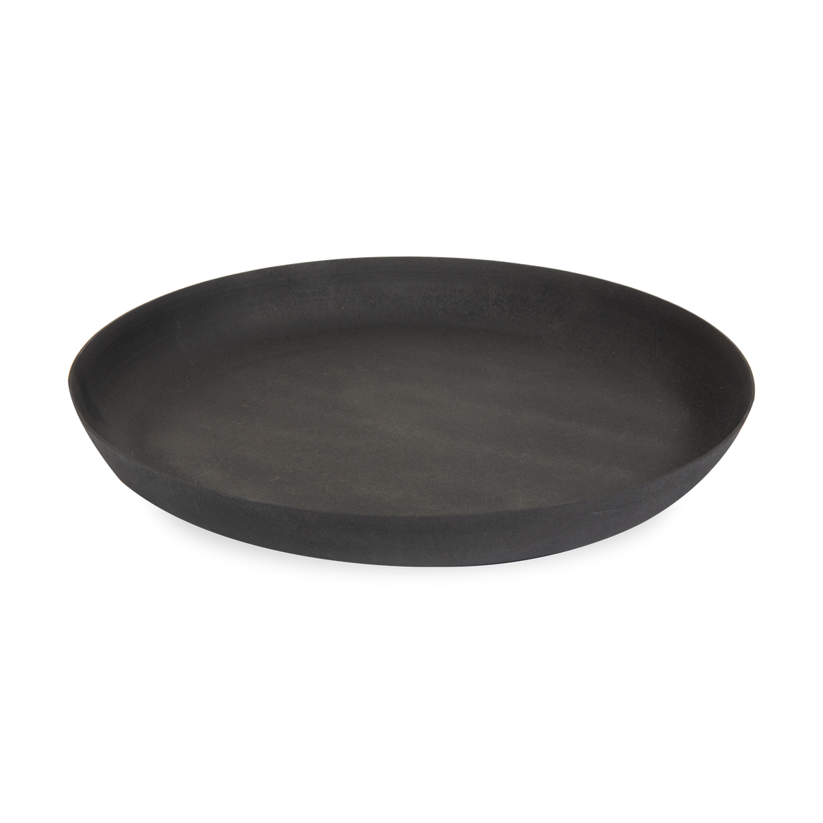The Offering Platter in black features a simple sleek silhouette.