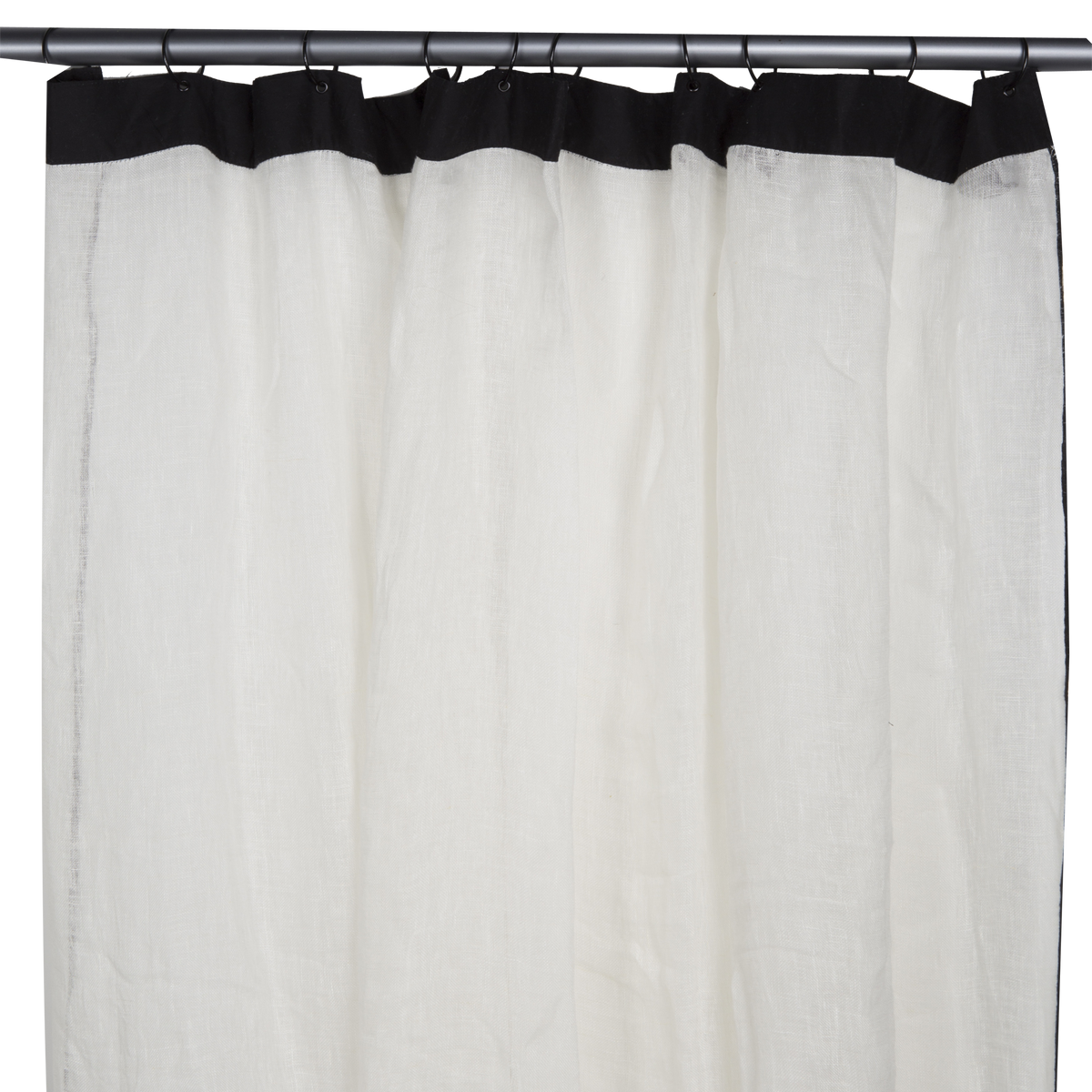 Add a light and airy feel to your room with this semi-transparent linen voile curtain.