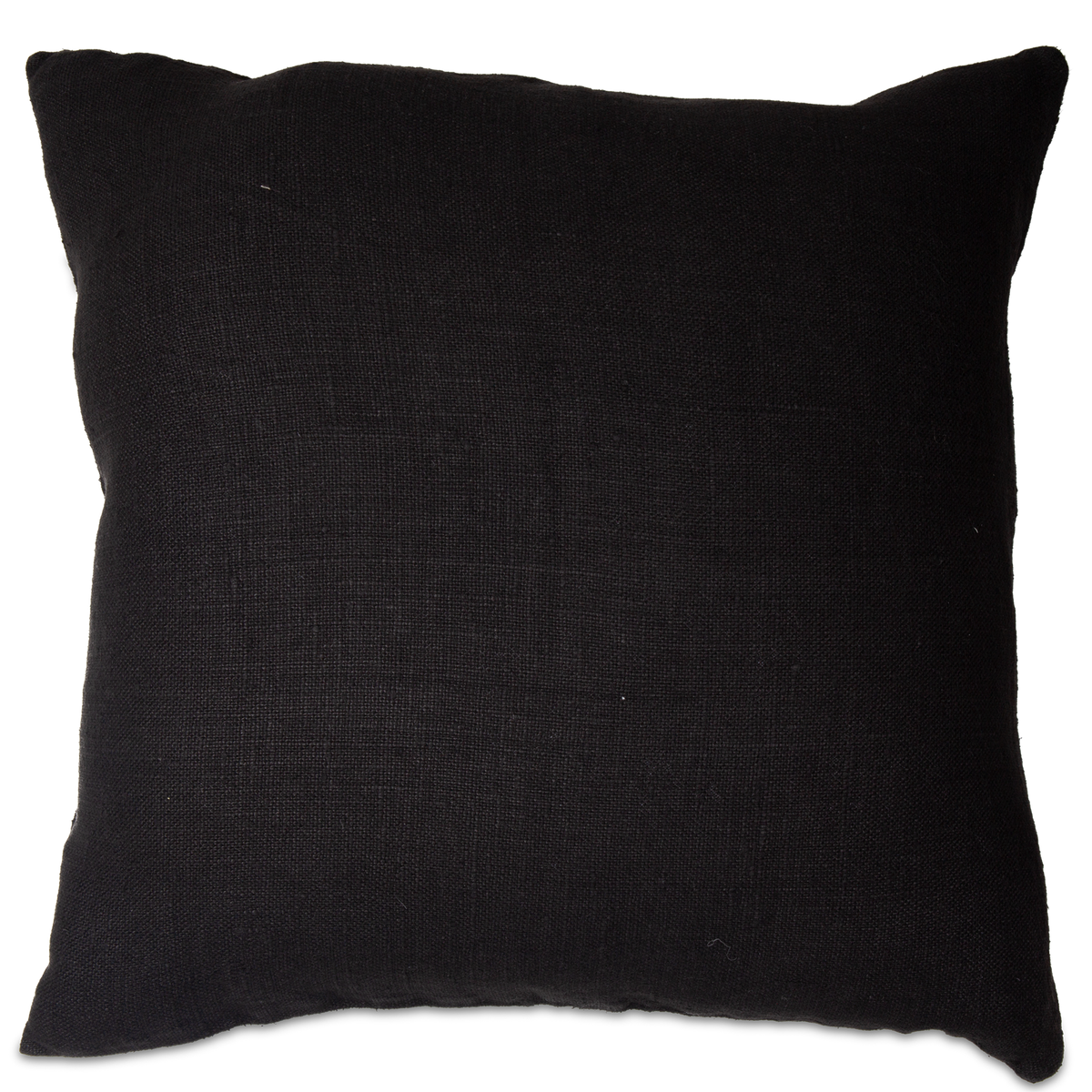 A timeless textural linen pillow in black that is perfect for adding depth to your seating or bedding collection.