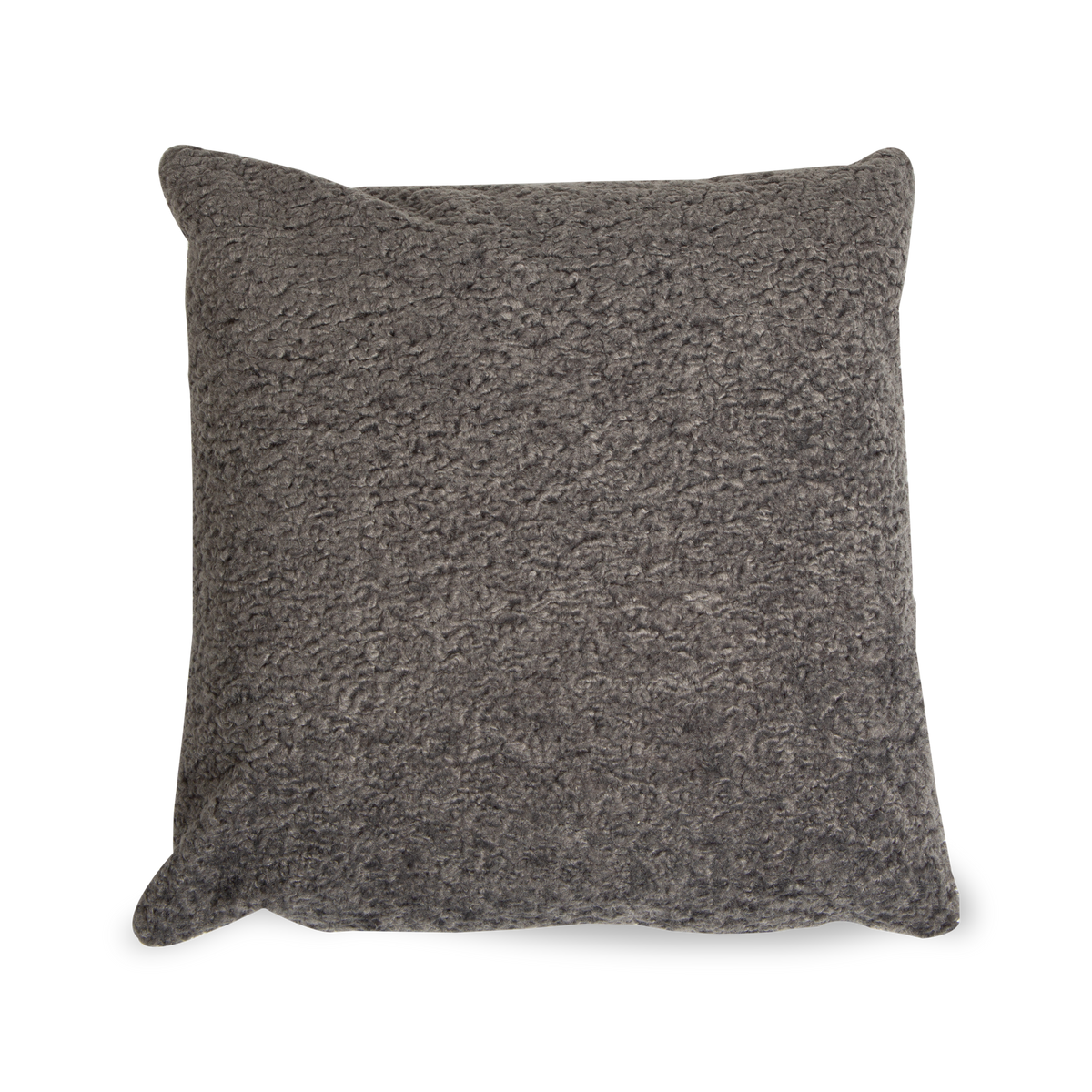 This grey Sheepskin Pillow adds natural texture to your space.