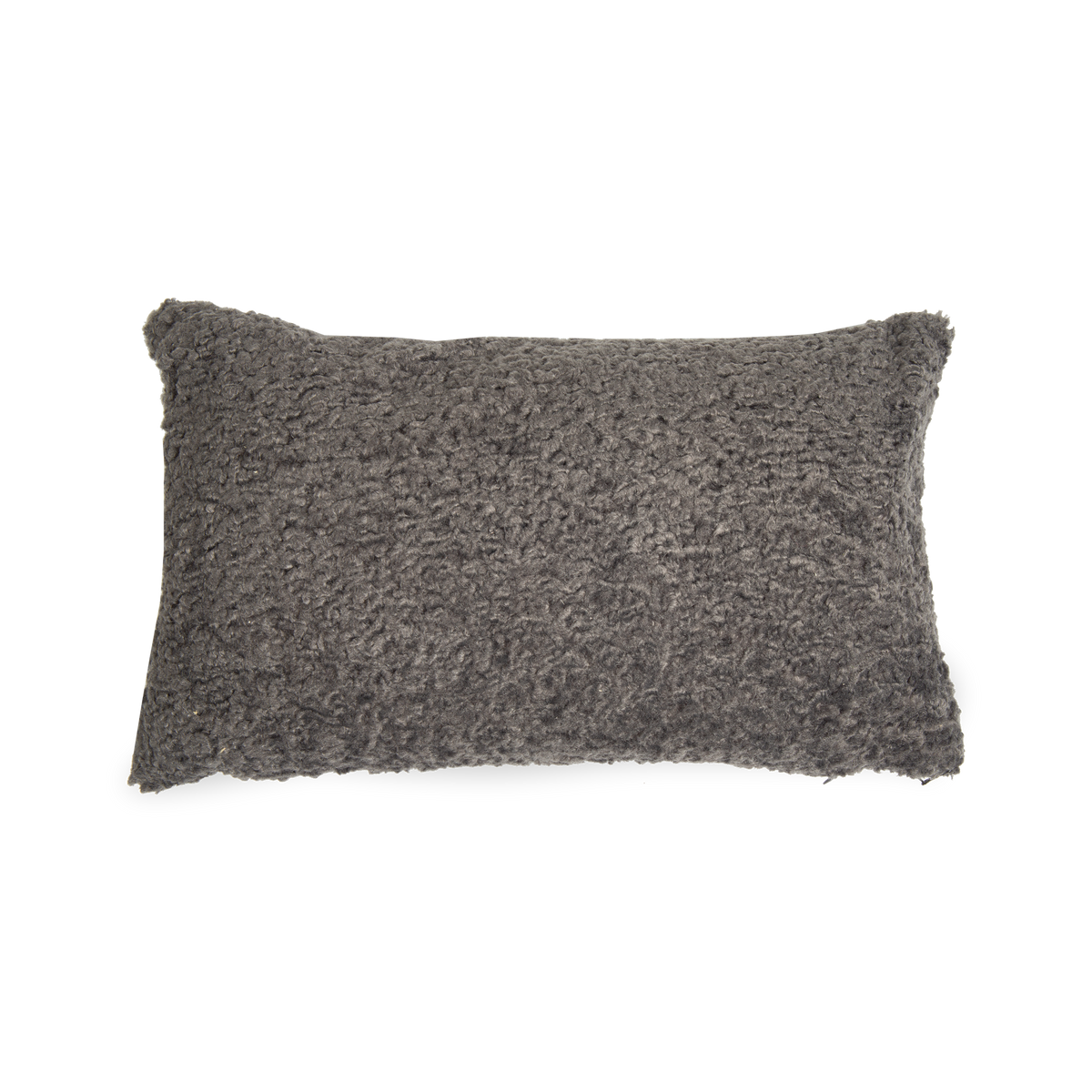 This grey Sheepskin Pillow adds natural texture to your space.