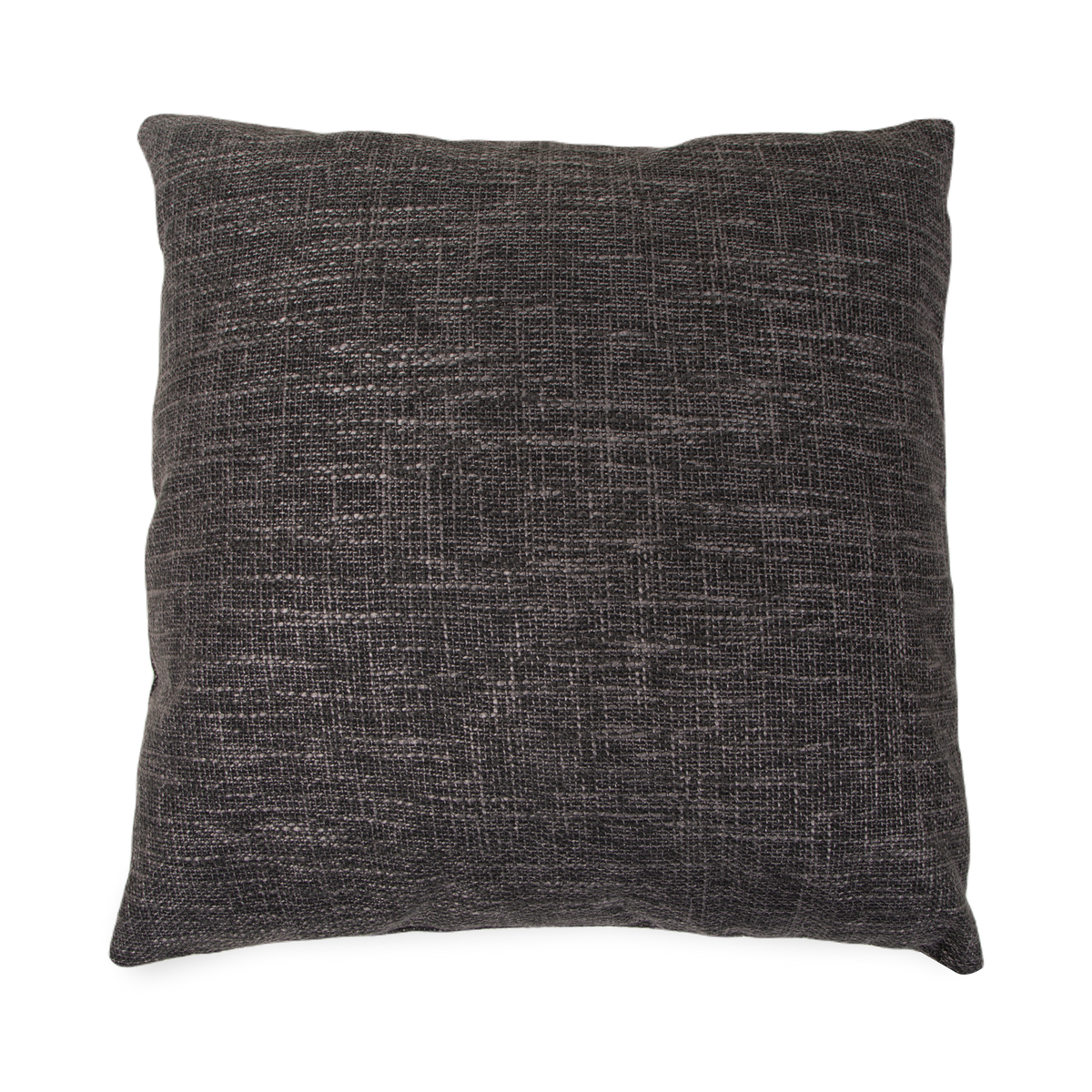 A textural joy, the Woven Pillow is woven in a rustic black textural fabric.