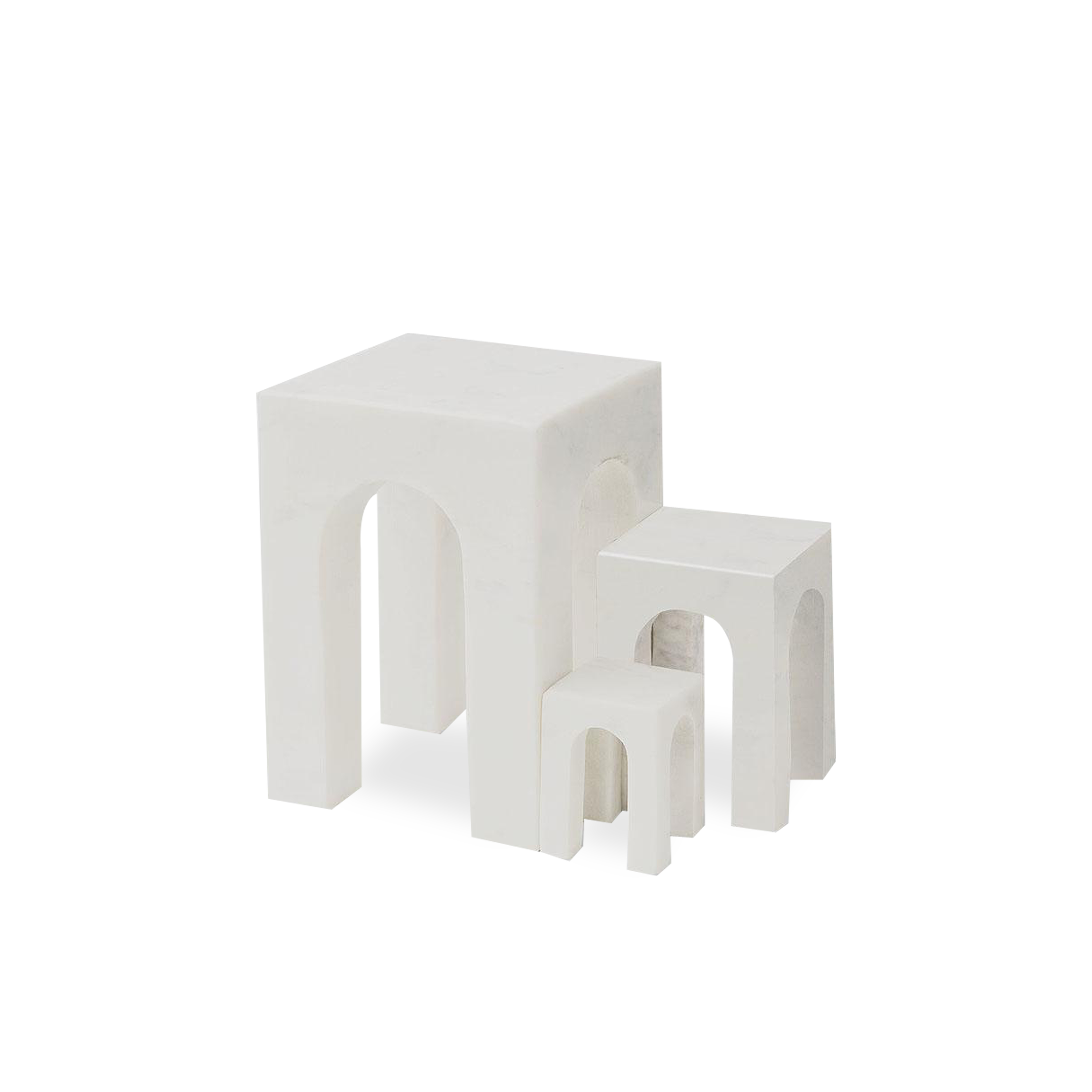 Arkis is three marble objects designed to either function as a bookend or just sculptural pieces for the home.