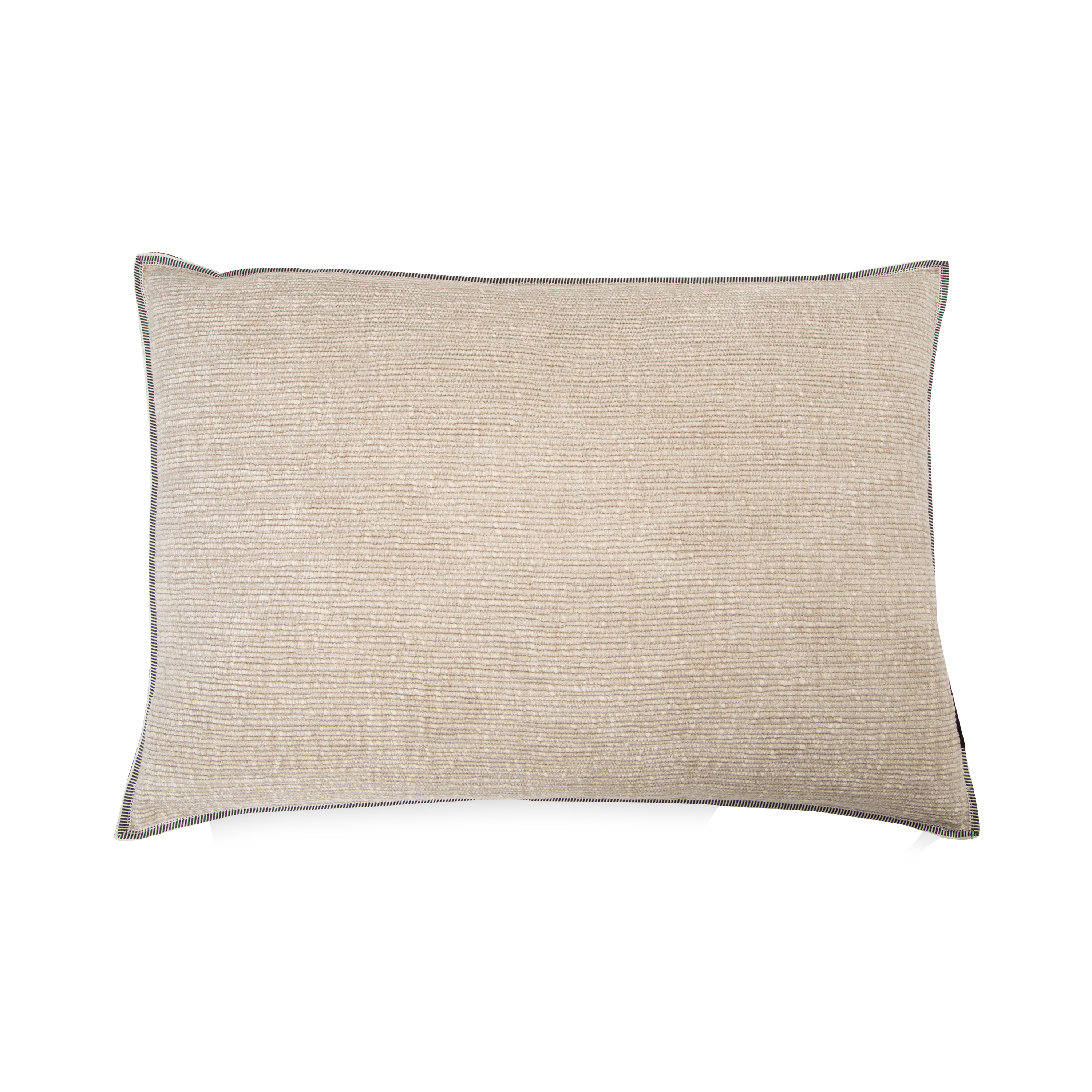 Texturally driven, the Ribbed Pillow is woven with a gorgeous palette beige which provides a welcoming composure to any sofa or bed it is paired with.