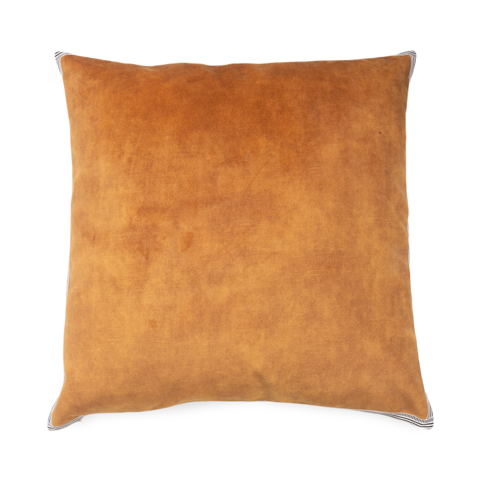 Both texturally and visually pleasing, the Vintage Velvet Pillow's fabric is slightly worn to give a vintage, aged leather look then given a captivating tobacco tone.
