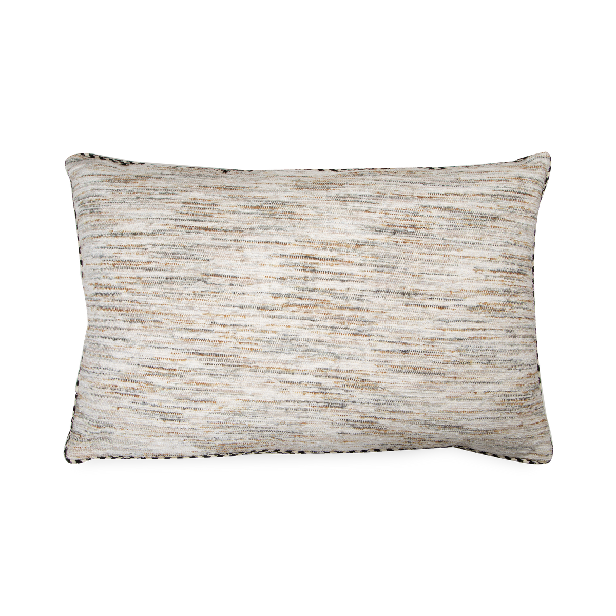 With the use of brief, paintbrush-like strokes, the Textured Piping Pillow plays with a sense of movement and depth.