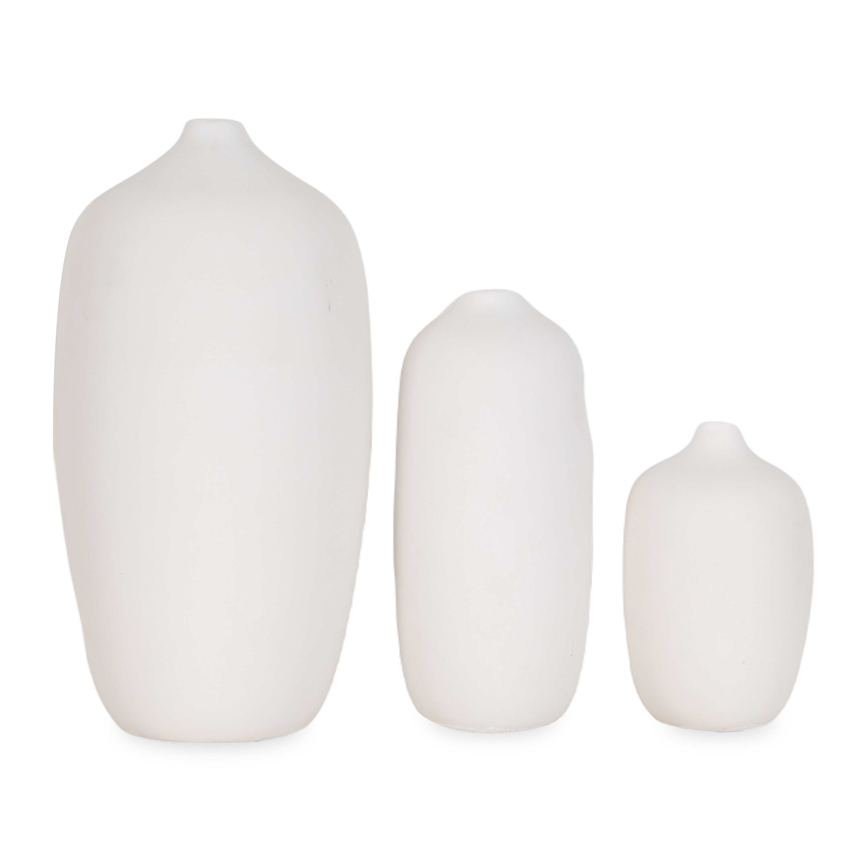 Uniquely designed and pleasantly shaped, the Ceola Vase is made of ceramic that is finished with a gorgeous matte white finish.