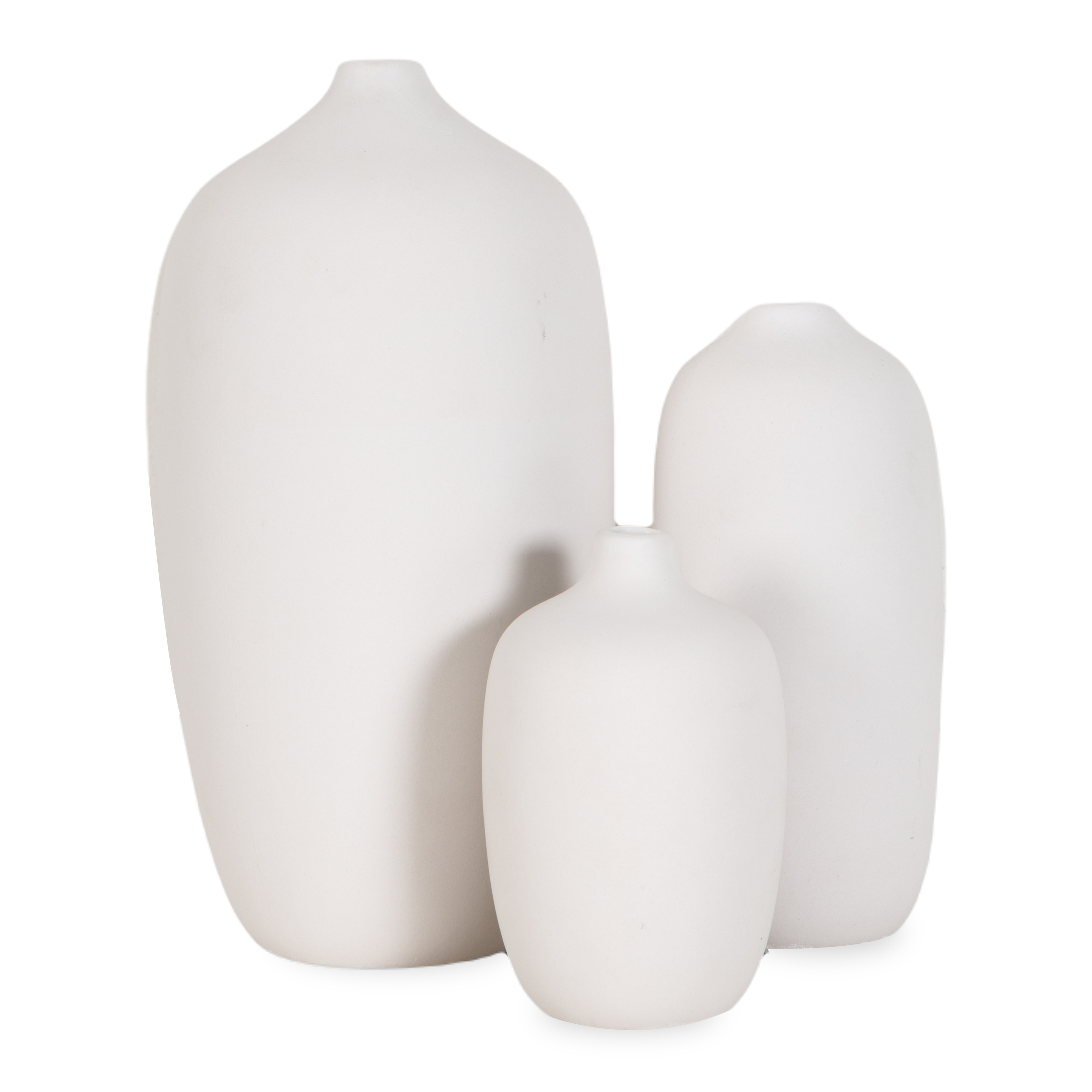 Uniquely designed and pleasantly shaped, the Ceola Vase is made of ceramic that is finished with a gorgeous matte white finish.