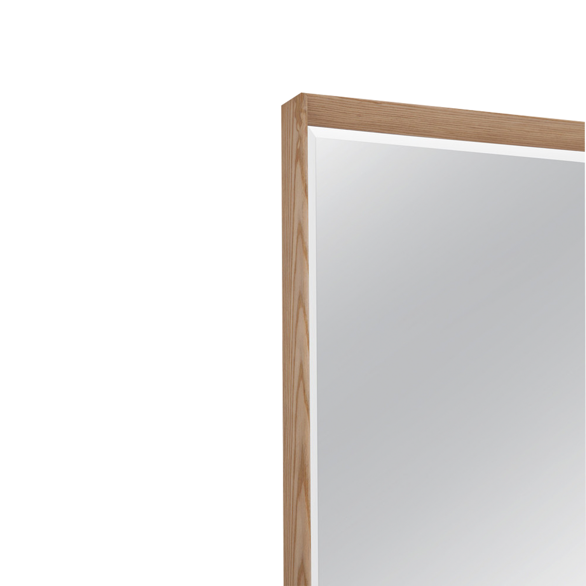 Simple yet stylish floor mirror with natural oak frame.
