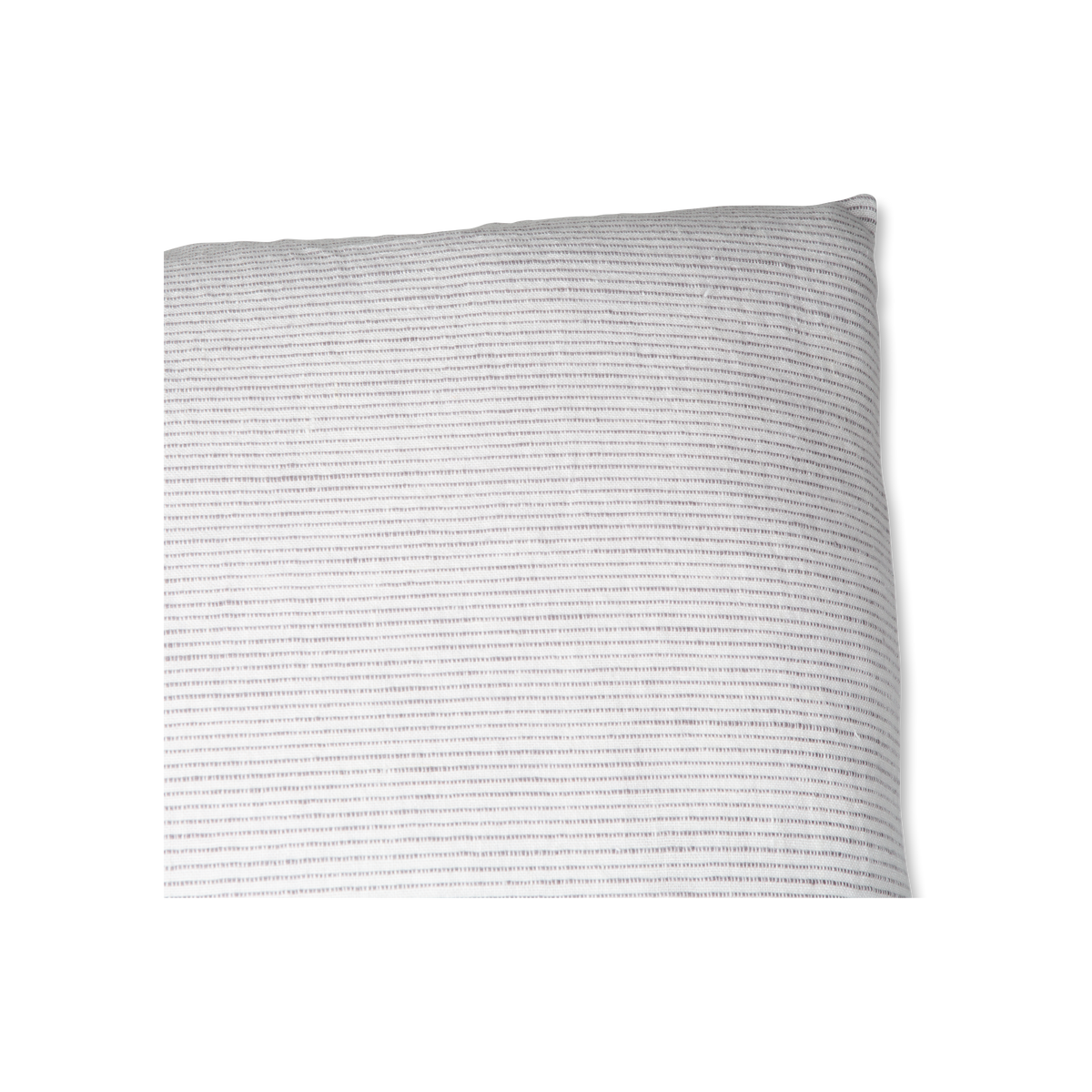 A linen pillow featuring a delicate stripe.