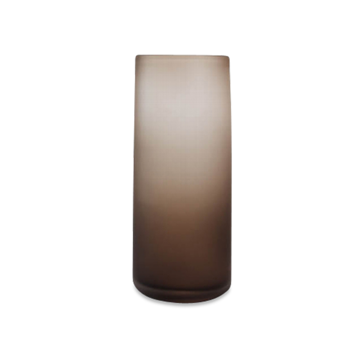 The Bredy Vases in a fogged satin brown colour feature a simple silhouette.
