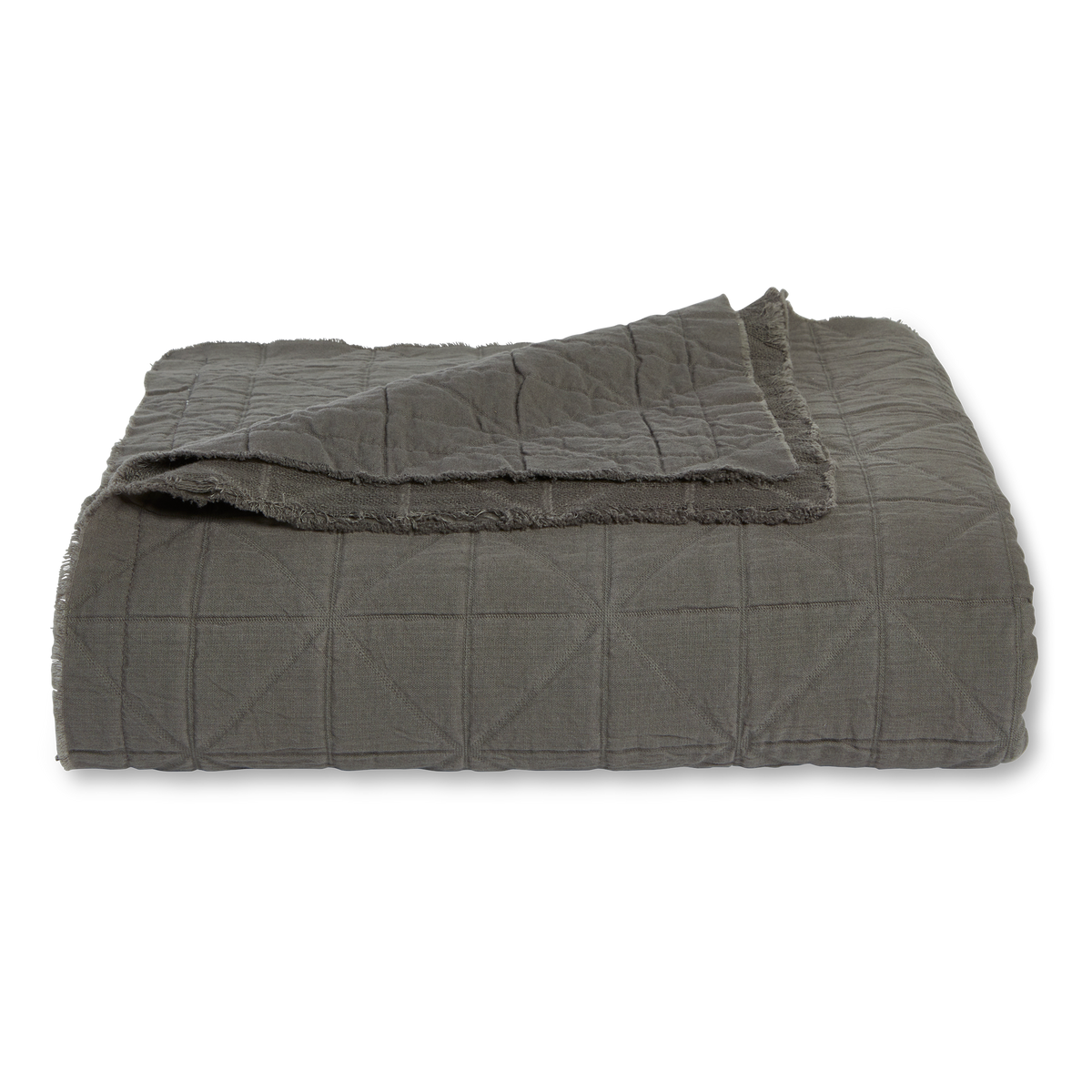 Relaxed and casual, this quilted coverlet is made with cotton and has the perfect summer weight.